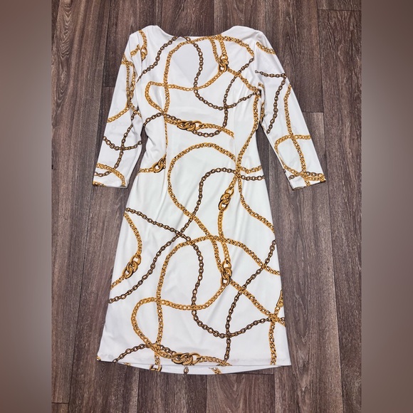 Lauren Ralph Lauren Gold Chain Dress-0414 - Picture 6 of 10